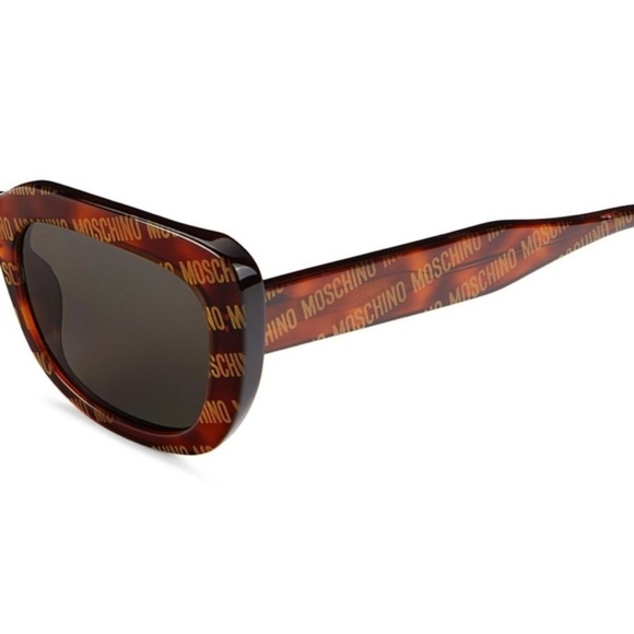 NEW Moschino Logo Brown 53mm Sunglasses - Picture 3 of 4